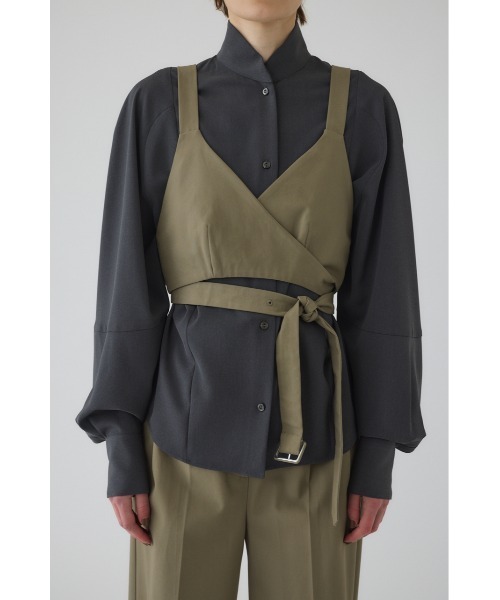 RIM.ARK(リムアーク)の「Stand collar volume blouse スタンドカラーボリュームブラウス(シャツ/ブラウス・レディース・グレー/ライトブラウン/ブラック・FREE)」の20枚目の写真