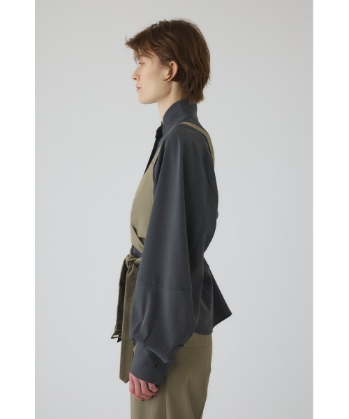 RIM.ARK(リムアーク)の「Stand collar volume blouse スタンドカラーボリュームブラウス(シャツ/ブラウス・レディース・グレー/ライトブラウン/ブラック・FREE)」の21枚目の写真