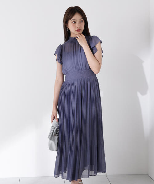 *Diane von Furstenberg* シフォンプリーツマキシワンピース DIANE VON FURSTENBERG シフォン マキシワンピース プリーツ