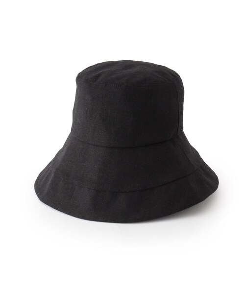 grove（グローブ）の「綿麻混カサブランカワイドブリムハット【UVカット・サイズ調整】（ハット・レディース・グレー/ブラック/アイボリー・00）」の3枚目の写真