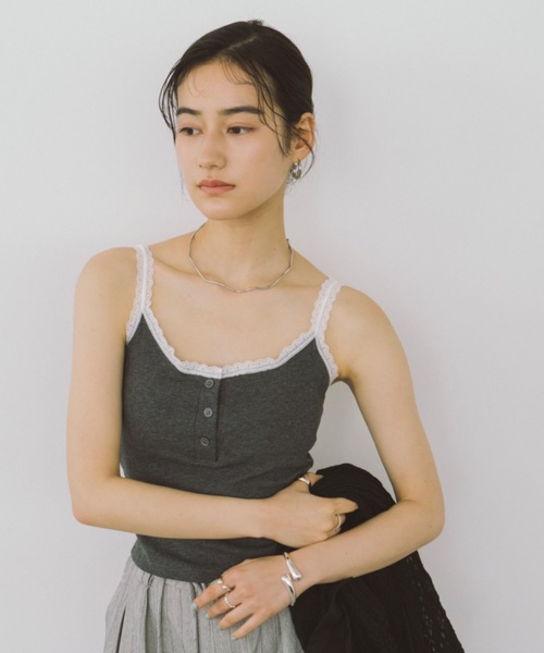 DRWCYS（ドロシーズ）の「カップインレーストリムキャミソール（キャミソール・レディース・ホワイト/その他/グレー・FREE）」の15枚目の写真