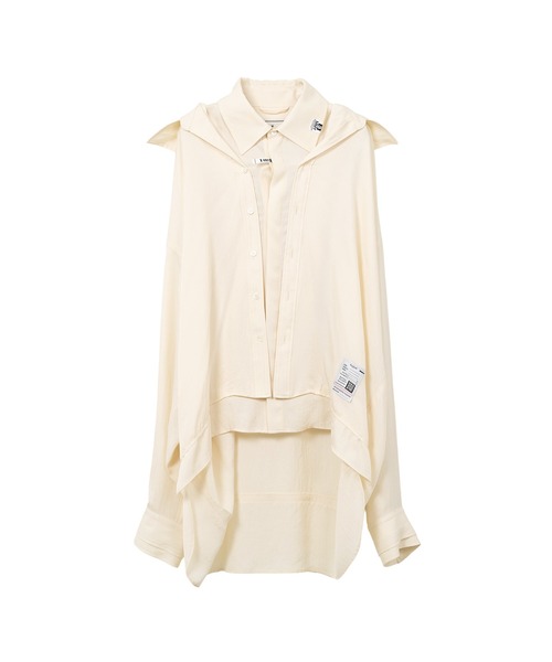 Maison MIHARA YASUHIRO(メゾンミハラヤスヒロ)の「Double Layered Shirt(シャツ/ブラウス・レディース・ピンク/ブラック/アイボリー・36/38)」の3枚目の写真