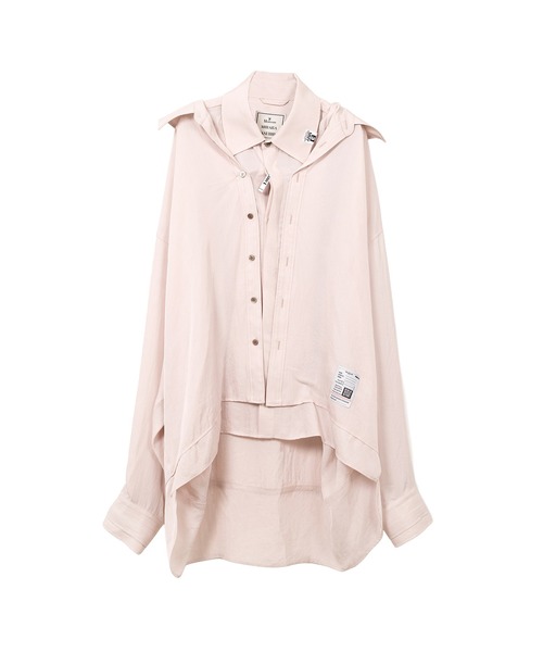 Maison MIHARA YASUHIRO(メゾンミハラヤスヒロ)の「Double Layered Shirt(シャツ/ブラウス・レディース・ピンク/ブラック/アイボリー・36/38)」の1枚目の写真
