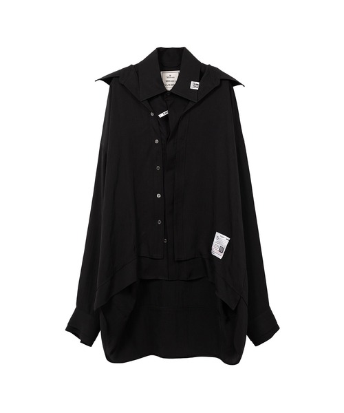 Maison MIHARA YASUHIRO(メゾンミハラヤスヒロ)の「Double Layered Shirt(シャツ/ブラウス・レディース・ピンク/ブラック/アイボリー・36/38)」の2枚目の写真