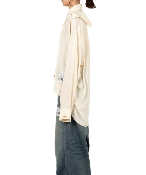 Maison MIHARA YASUHIRO(メゾンミハラヤスヒロ)の「Double Layered Shirt(シャツ/ブラウス・レディース・ピンク/ブラック/アイボリー・36/38)」の6枚目の写真