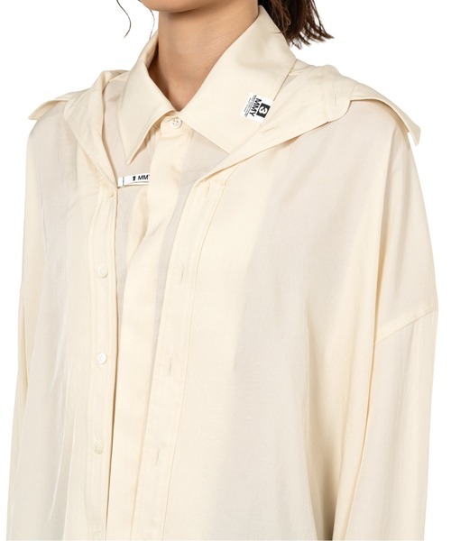 Maison MIHARA YASUHIRO(メゾンミハラヤスヒロ)の「Double Layered Shirt(シャツ/ブラウス・レディース・ピンク/ブラック/アイボリー・36/38)」の9枚目の写真