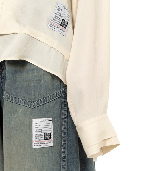 Maison MIHARA YASUHIRO(メゾンミハラヤスヒロ)の「Double Layered Shirt(シャツ/ブラウス・レディース・ピンク/ブラック/アイボリー・36/38)」の10枚目の写真