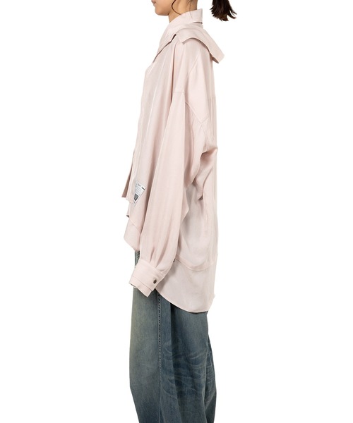 Maison MIHARA YASUHIRO(メゾンミハラヤスヒロ)の「Double Layered Shirt(シャツ/ブラウス・レディース・ピンク/ブラック/アイボリー・36/38)」の14枚目の写真