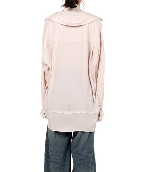 Maison MIHARA YASUHIRO(メゾンミハラヤスヒロ)の「Double Layered Shirt(シャツ/ブラウス・レディース・ピンク/ブラック/アイボリー・36/38)」の15枚目の写真