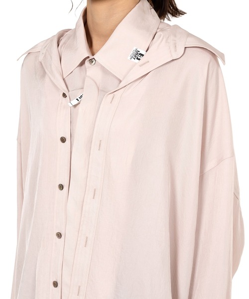 Maison MIHARA YASUHIRO(メゾンミハラヤスヒロ)の「Double Layered Shirt(シャツ/ブラウス・レディース・ピンク/ブラック/アイボリー・36/38)」の17枚目の写真