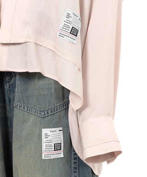 Maison MIHARA YASUHIRO(メゾンミハラヤスヒロ)の「Double Layered Shirt(シャツ/ブラウス・レディース・ピンク/ブラック/アイボリー・36/38)」の18枚目の写真