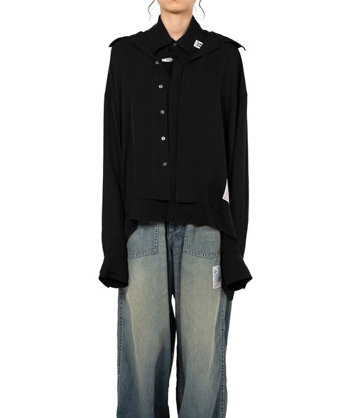 Maison MIHARA YASUHIRO(メゾンミハラヤスヒロ)の「Double Layered Shirt(シャツ/ブラウス・レディース・ピンク/ブラック/アイボリー・36/38)」の21枚目の写真