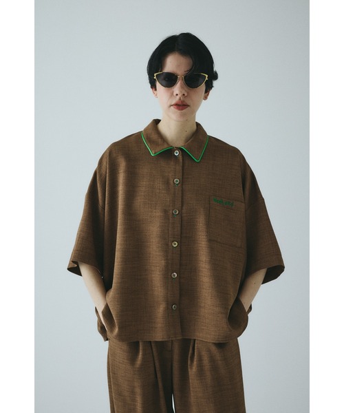 HeRIN.CYE(ヘリンドットサイ)の「Week end shirt ウィークエンドシャツ(シャツ/ブラウス・レディース・ブラック/ベージュ/ブラウン・FREE)」の3枚目の写真
