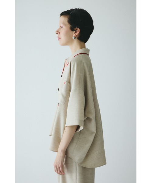 HeRIN.CYE(ヘリンドットサイ)の「Week end shirt ウィークエンドシャツ(シャツ/ブラウス・レディース・ブラック/ベージュ/ブラウン・FREE)」の5枚目の写真