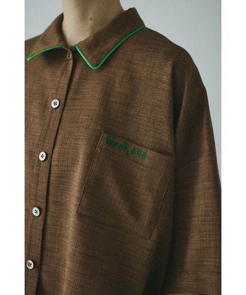 HeRIN.CYE(ヘリンドットサイ)の「Week end shirt ウィークエンドシャツ(シャツ/ブラウス・レディース・ブラック/ベージュ/ブラウン・FREE)」の20枚目の写真
