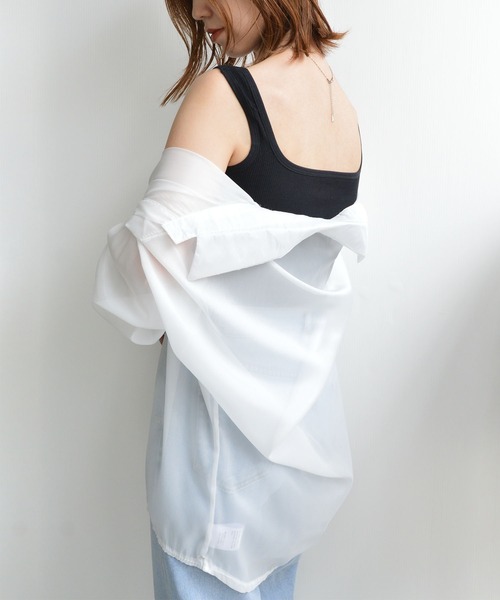 styiro(スタイロ)の「カップ付きリブタンクトップ 夏インナー レイヤード 韓国ファッション カジュアル 美シルエット シーズンレス フェス アウトドア(タンクトップ・レディース・ブラック/ホワイト/グレー・FREE)」の18枚目の写真