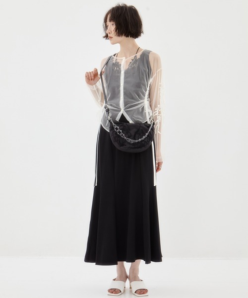 トロピカルさま専用　チュールエンブロイダリーボレロ MURRAL/ミューラル】EX.embroidered tulle cardigan/エンブロイ