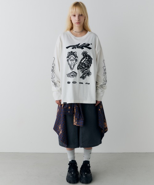 AIVER(アイバー)の「Johann×AIVER 刺繍L/S TEE(Tシャツ/カットソー・メンズ・ブラック/ホワイト・LARGE/MEDIUM/SMALL)」の16枚目の写真