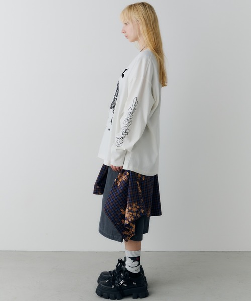 AIVER(アイバー)の「Johann×AIVER 刺繍L/S TEE(Tシャツ/カットソー・メンズ・ブラック/ホワイト・LARGE/MEDIUM/SMALL)」の13枚目の写真