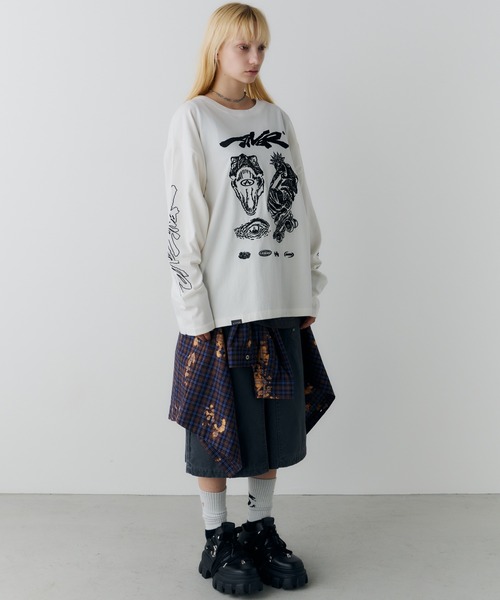 AIVER(アイバー)の「Johann×AIVER 刺繍L/S TEE(Tシャツ/カットソー・メンズ・ブラック/ホワイト・LARGE/MEDIUM/SMALL)」の15枚目の写真