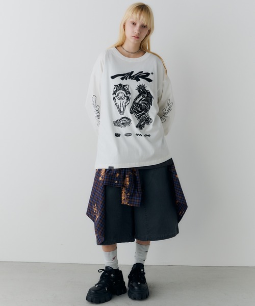 AIVER(アイバー)の「Johann×AIVER 刺繍L/S TEE(Tシャツ/カットソー・メンズ・ブラック/ホワイト・LARGE/MEDIUM/SMALL)」の10枚目の写真