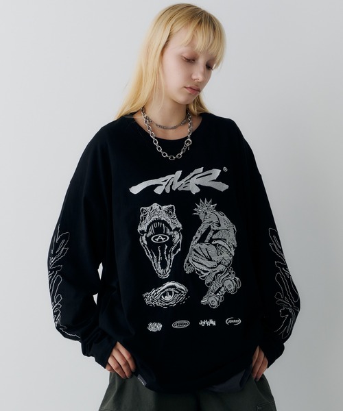 AIVER(アイバー)の「Johann×AIVER 刺繍L/S TEE(Tシャツ/カットソー・メンズ・ブラック/ホワイト・LARGE/MEDIUM/SMALL)」の17枚目の写真