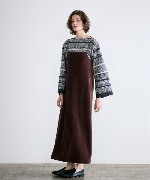 WALANCE(ワランス)の「wool jacquard boatneck top(ニット/セーター・レディース・チャコール・FREE)」の5枚目の写真