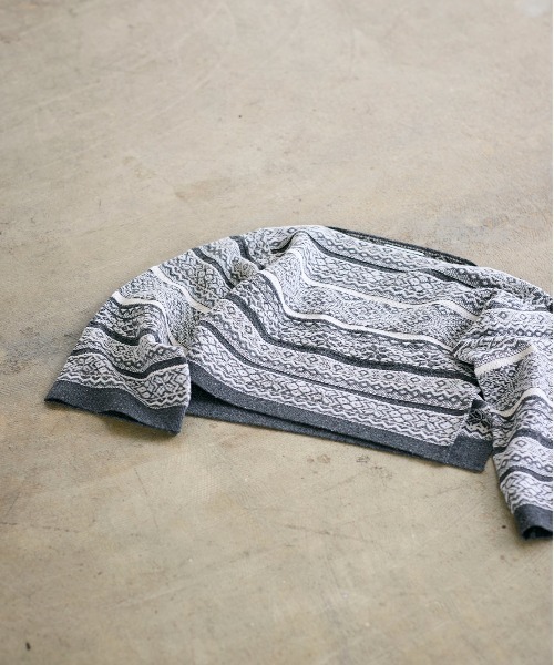 WALANCE(ワランス)の「wool jacquard boatneck top(ニット/セーター・レディース・チャコール・FREE)」の7枚目の写真