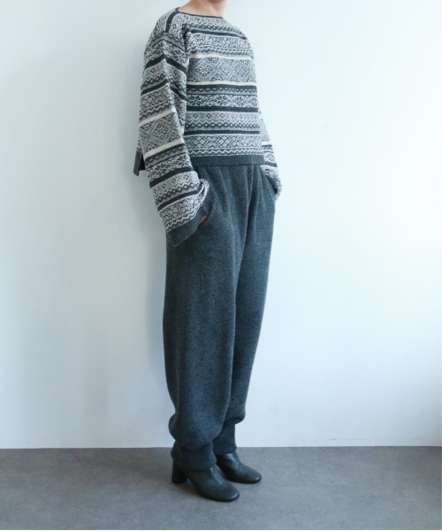 WALANCE(ワランス)の「wool jacquard boatneck top(ニット/セーター・レディース・チャコール・FREE)」の12枚目の写真