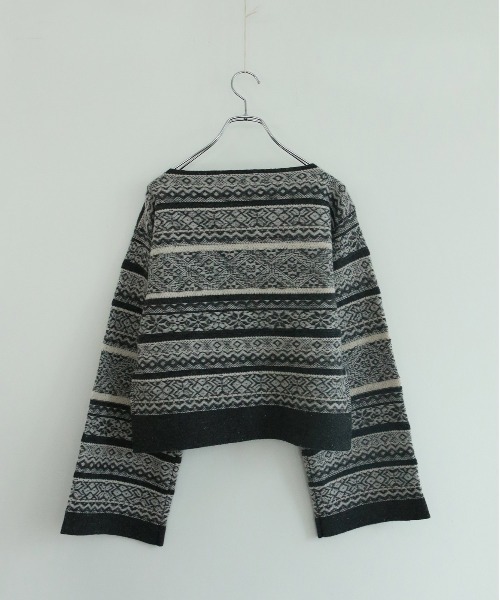 WALANCE(ワランス)の「wool jacquard boatneck top(ニット/セーター・レディース・チャコール・FREE)」の19枚目の写真