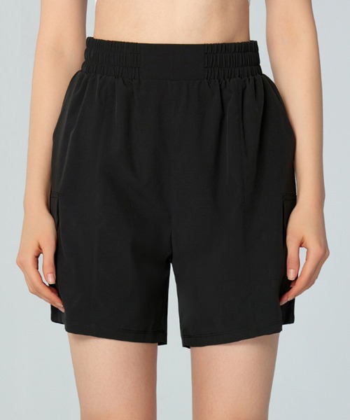HYSSHOP（エイチワイエスショップ）の「レディース ウエストシャーリングショートヨガパンツ［フィットネス/ピラティス/ダンス/ジム］[トレーニングウェア/ジムウェア/ピラティスウェア]（その他パンツ・レディース・ブラック/グレー系その他/ベージュ・XL/L/M/S）」の14枚目の写真