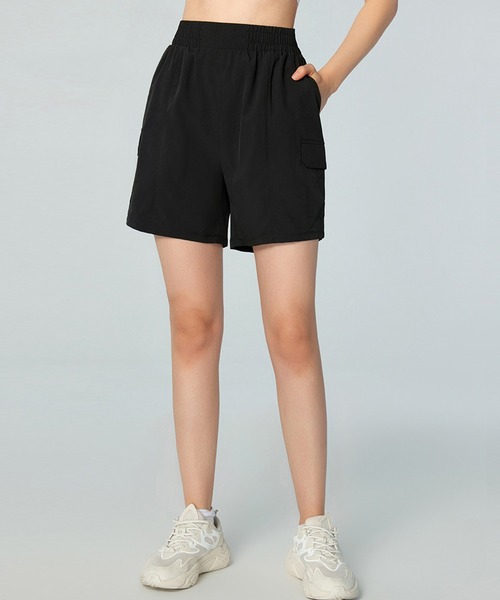 HYSSHOP（エイチワイエスショップ）の「レディース ウエストシャーリングショートヨガパンツ［フィットネス/ピラティス/ダンス/ジム］[トレーニングウェア/ジムウェア/ピラティスウェア]（その他パンツ・レディース・ブラック/グレー系その他/ベージュ・XL/L/M/S）」の15枚目の写真