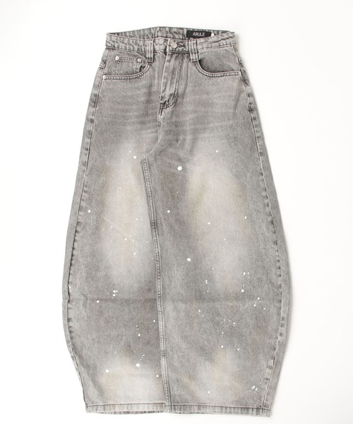 ARULE（アルール）の「A'GEM/9 × .kom 『ARULE/アルール』ペイントバルーンデニムパンツ（デニムパンツ・メンズ・グレー・LARGE/SMALL/M）」の17枚目の写真
