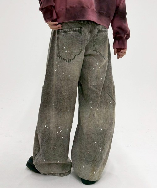 ARULE（アルール）の「A'GEM/9 × .kom 『ARULE/アルール』ペイントバルーンデニムパンツ（デニムパンツ・メンズ・グレー・LARGE/SMALL/M）」の15枚目の写真