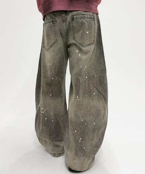 ARULE（アルール）の「A'GEM/9 × .kom 『ARULE/アルール』ペイントバルーンデニムパンツ（デニムパンツ・メンズ・グレー・LARGE/SMALL/M）」の13枚目の写真