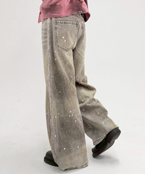 ARULE（アルール）の「A'GEM/9 × .kom 『ARULE/アルール』ペイントバルーンデニムパンツ（デニムパンツ・メンズ・グレー・LARGE/SMALL/M）」の12枚目の写真