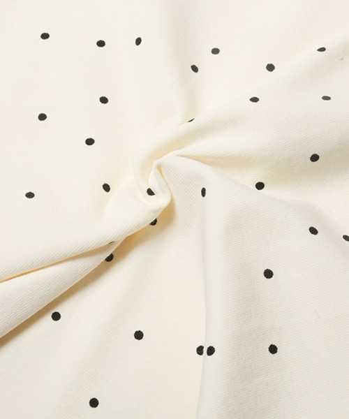 LA POMME petit（ラポミ・プチ）の「Dots Ribbon Deco T（Tシャツ/カットソー・レディース・グレー/アイボリー・FREE）」の8枚目の写真
