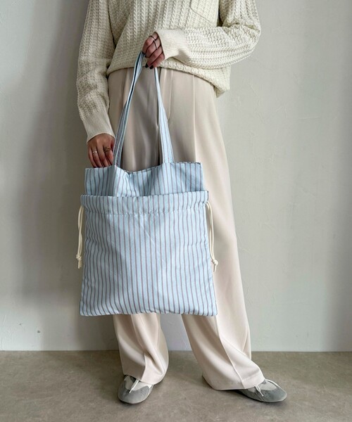 fredy emue（フレディエミュ）の「サッカーアウトポケットトートバッグ（トートバッグ・レディース・ホワイト系その他/ブラック系その他/ピンク系その他/ブラウン系その他/ブルー系その他/オレンジ系その他・FREE）」の18枚目の写真