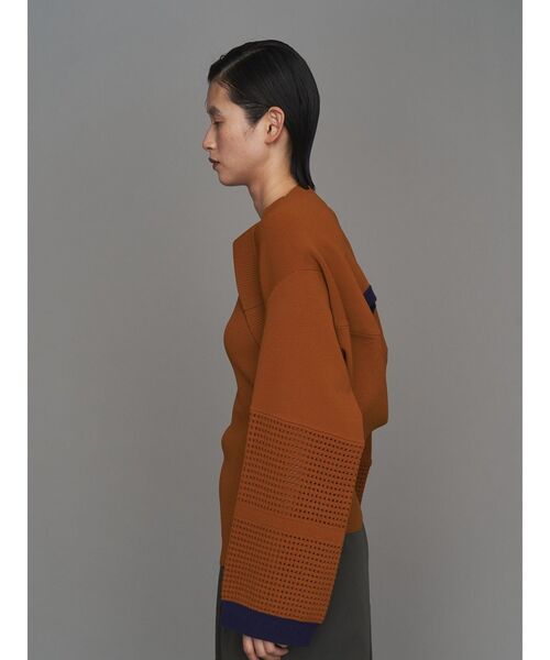 UN3D.(アンスリード)の「2WAY BOLERO MESH TOP / 2WAYボレロメッシュトップ(ニット/セーター・レディース・グレー/ブラック/キャメル・36/38)」の5枚目の写真