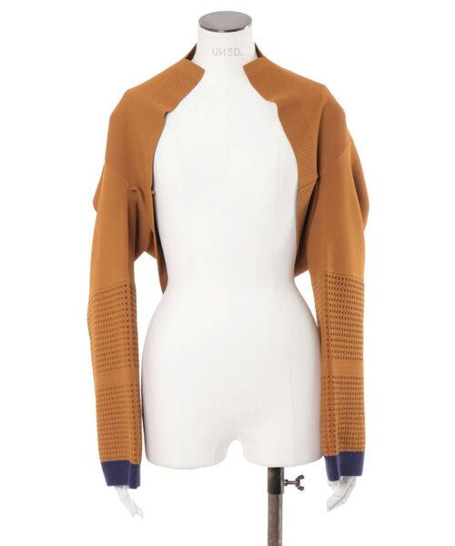 UN3D.(アンスリード)の「2WAY BOLERO MESH TOP / 2WAYボレロメッシュトップ(ニット/セーター・レディース・グレー/ブラック/キャメル・36/38)」の18枚目の写真
