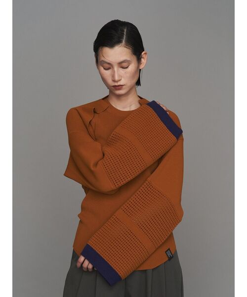 UN3D.(アンスリード)の「2WAY BOLERO MESH TOP / 2WAYボレロメッシュトップ(ニット/セーター・レディース・グレー/ブラック/キャメル・36/38)」の1枚目の写真