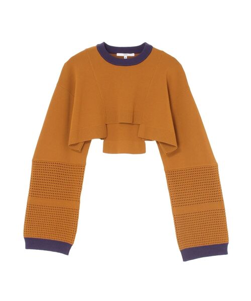 UN3D.(アンスリード)の「2WAY BOLERO MESH TOP / 2WAYボレロメッシュトップ(ニット/セーター・レディース・グレー/ブラック/キャメル・36/38)」の20枚目の写真