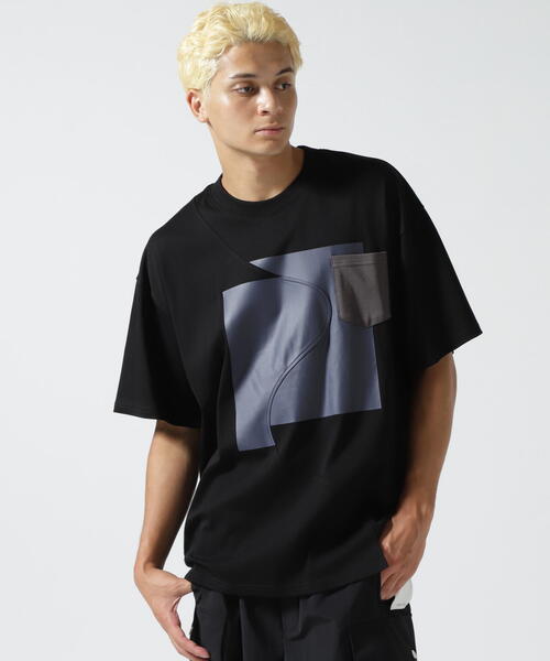 ROYAL FLASH（ロイヤルフラッシュ）の「Maison ULA/メゾン ウラ/切り替えプリントTシャツ（Tシャツ/カットソー・メンズ・ブラック/ホワイト・2/1）」の19枚目の写真