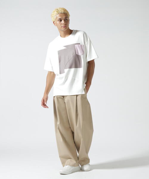 ROYAL FLASH（ロイヤルフラッシュ）の「Maison ULA/メゾン ウラ/切り替えプリントTシャツ（Tシャツ/カットソー・メンズ・ブラック/ホワイト・2/1）」の16枚目の写真