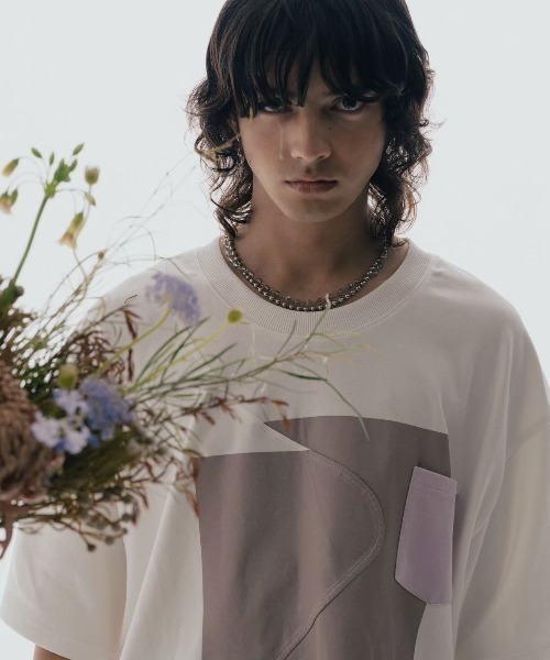 ROYAL FLASH（ロイヤルフラッシュ）の「Maison ULA/メゾン ウラ/切り替えプリントTシャツ（Tシャツ/カットソー・メンズ・ブラック/ホワイト・2/1）」の6枚目の写真