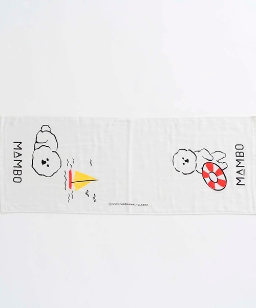 MAMBO（マンボ）の「MAMBO フェイスタオル / ヨット（タオル・レディース・ホワイト・ONE SIZE）」の3枚目の写真
