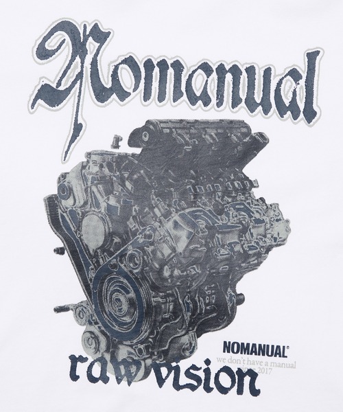Tシャツ・カットソー NOMANUAL NM Engine T-Shirt Black NOMANUAL /ノーマニュアル」NM ENGINE T-SHIRT（Tシャツ
