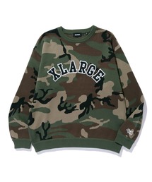 XLARGE(GNXg[W)ARCH LOGO CREWNECK KNIT(jbg/Z[^[)