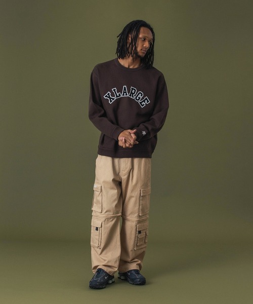 XLARGE（エクストララージ）の「ARCH LOGO CREWNECK KNIT（ニット/セーター・メンズ・ブラック/ブラウン/カモフラージュ・S/M/L/XL）」の10枚目の写真