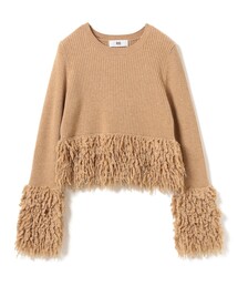 RBS（アールビーエス）の「RBS / フリンジ キリカエ クルーネック ニット（ニット/セーター）」